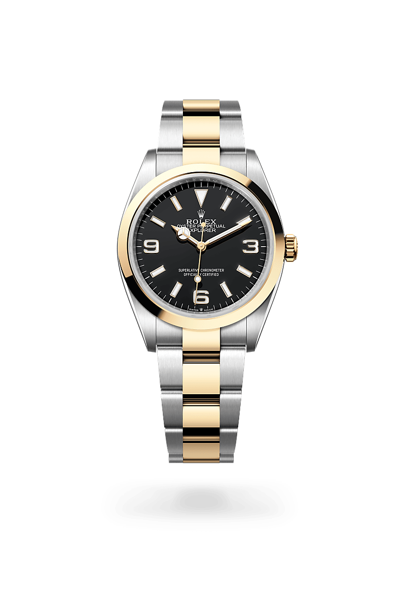 rolex EXPLORER in Yellow Rolesor - combination of Oystersteel and yellow gold, M124273-0001 - Uno Watch