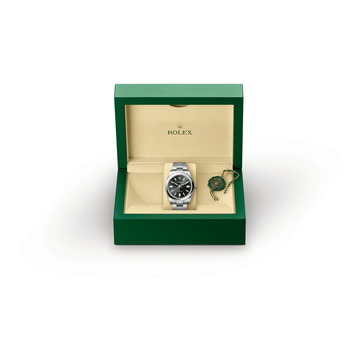 오이스터스틸 소재의 롤렉스 OYSTER PERPETUAL, M124300-0002 - 우노와치