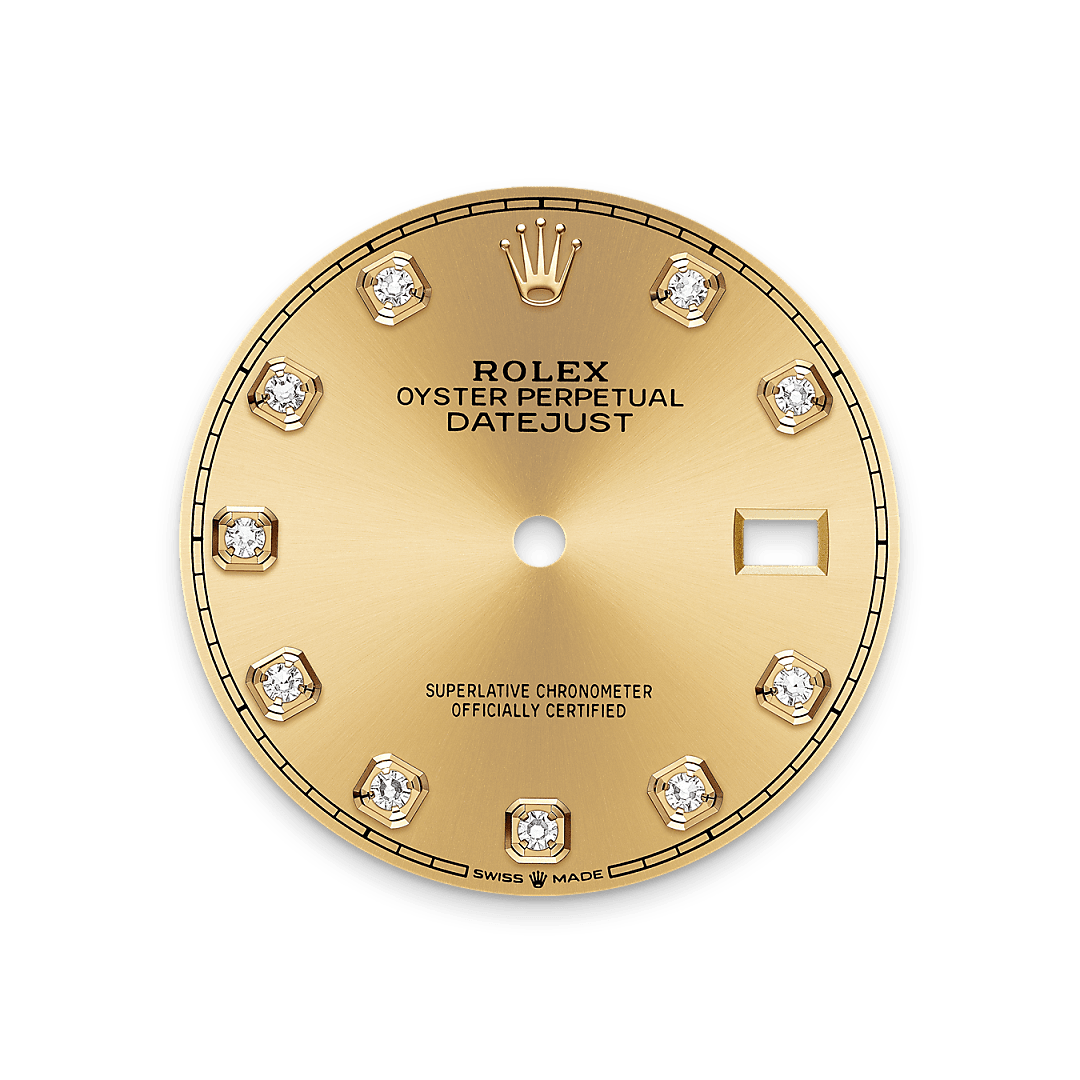 rolex Datejust 36 dial in Yellow Rolesor - combination of Oystersteel and yellow gold, M126233-0018 - Unowatch