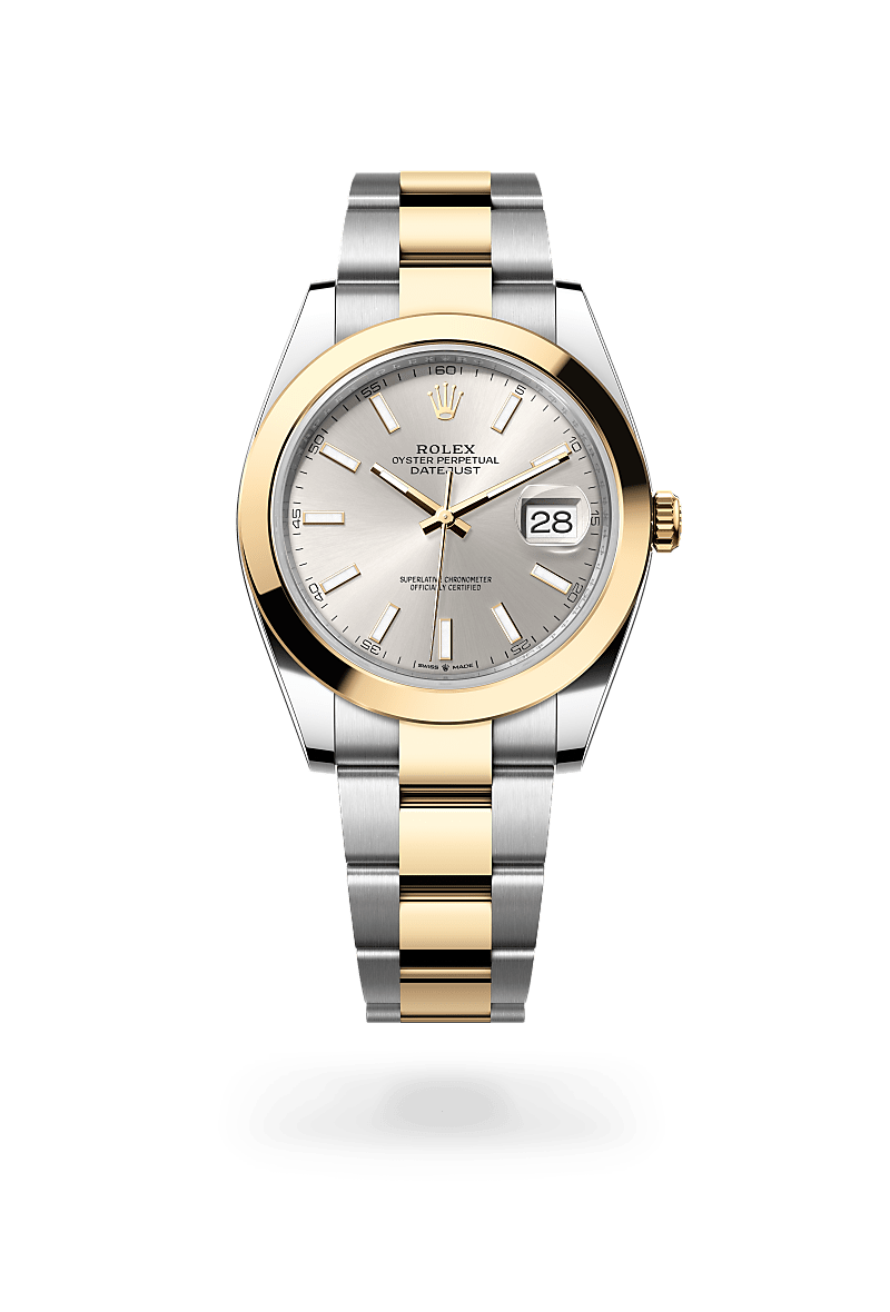 옐로우 롤레조 – 오이스터스틸과 옐로우 골드의 조합 소재의 롤렉스 DATEJUST 정면, M126303-0001 - 우노와치