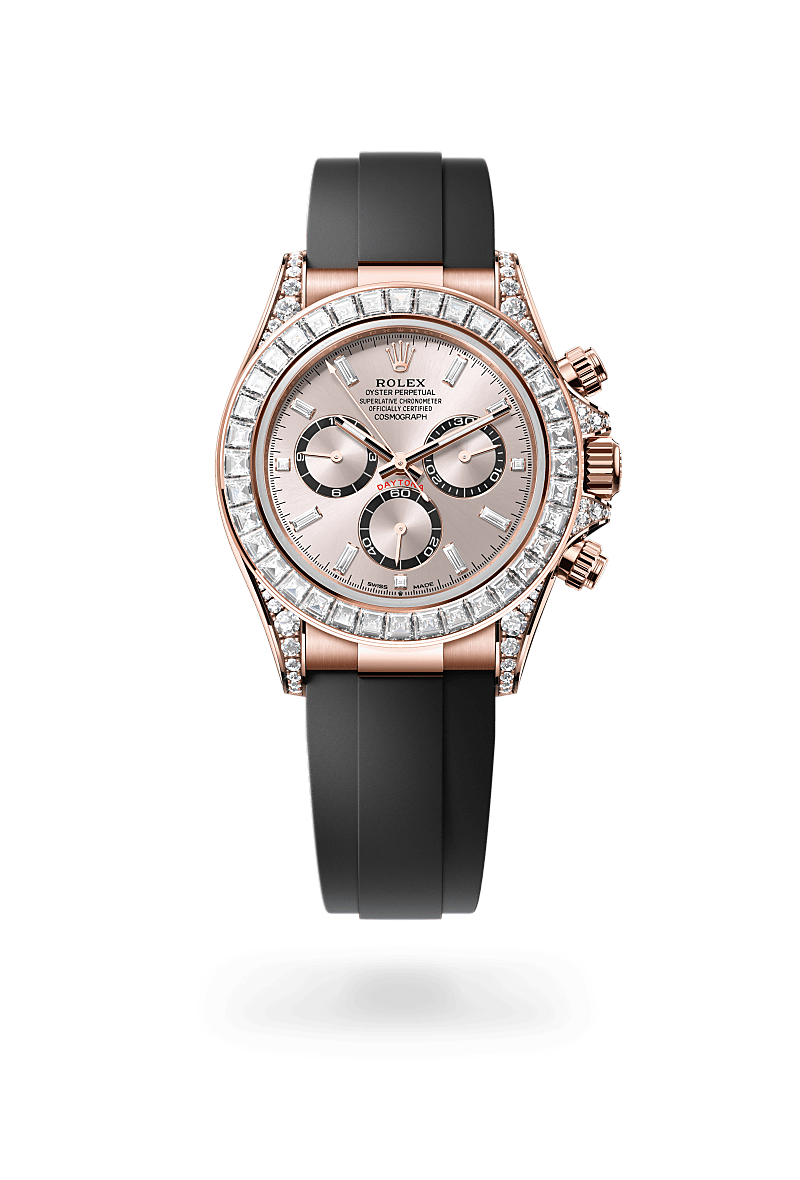 롤렉스COSMOGRAPH DAYTONA 18캐럿 에버로즈 골드, 다이아몬드가 세팅된 러그 ,M126535TBR-0002 - 우노와치