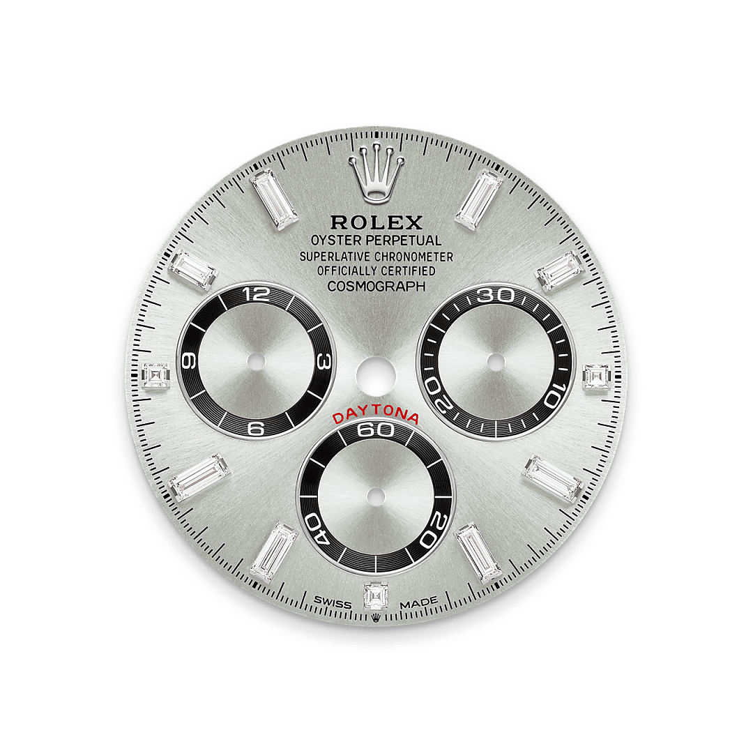 롤렉스COSMOGRAPH DAYTONA 18캐럿 화이트 골드, 다이아몬드가 세팅된 러그 ,M126539TBR-0002 - 우노와치