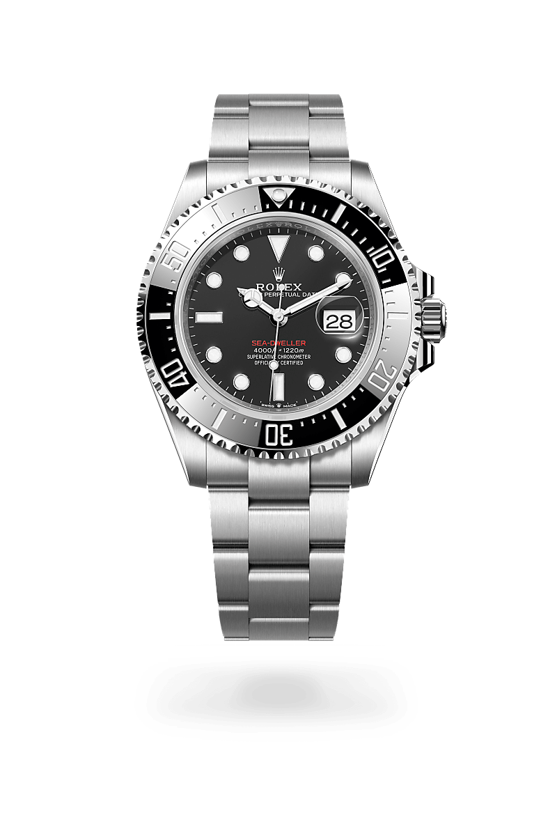 오이스터스틸 소재의 롤렉스 SEA-DWELLER 정면, M126600-0002 - 우노와치