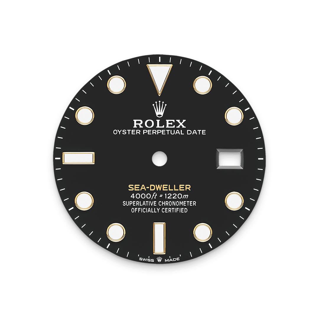 옐로우 롤레조 – 오이스터스틸과 옐로우 골드의 조합 소재의 롤렉스 Sea-Dweller 다이얼, M126603-0001 - 우노와치