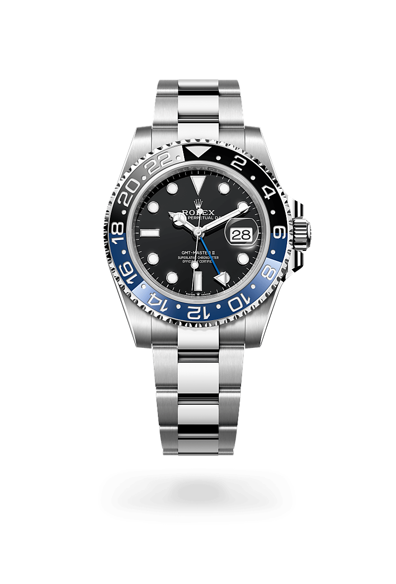 오이스터스틸 소재의 롤렉스 GMT-MASTER II 정면, M126710BLNR-0003 - 우노와치