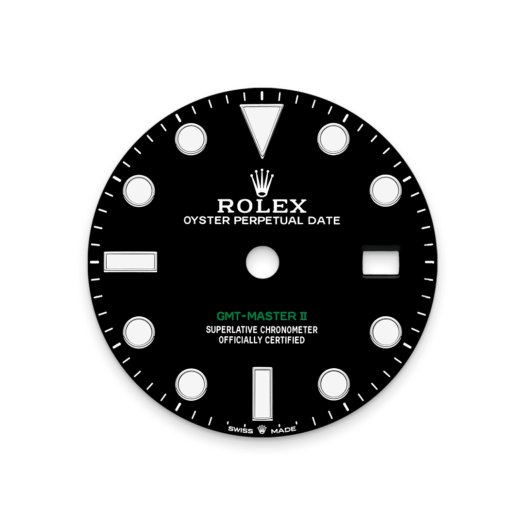 오이스터스틸 소재의 롤렉스 GMT-Master II 다이얼, M126710GRNR-0003 - 우노와치