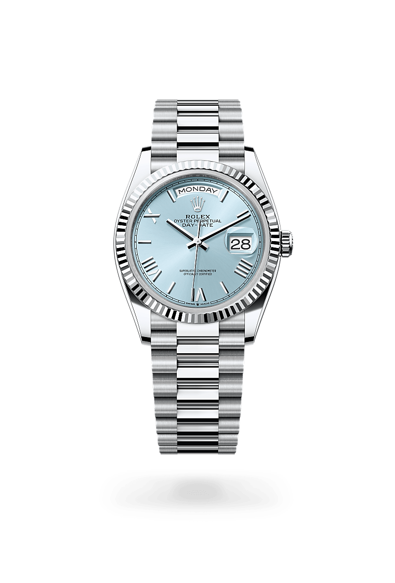 rolex DAY-DATE in Platinum, M128236-0018 - Uno Watch