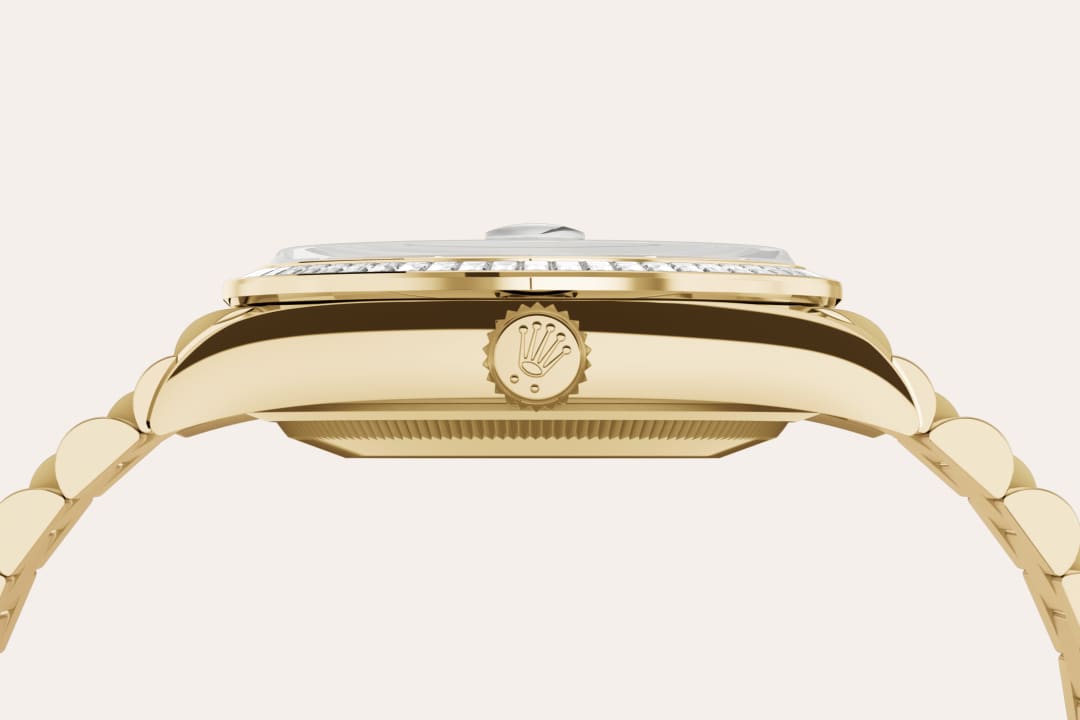 rolex Day-Date 36 material and crown  in 18 ct yellow gold, M128398TBR-0037 - Unowatch