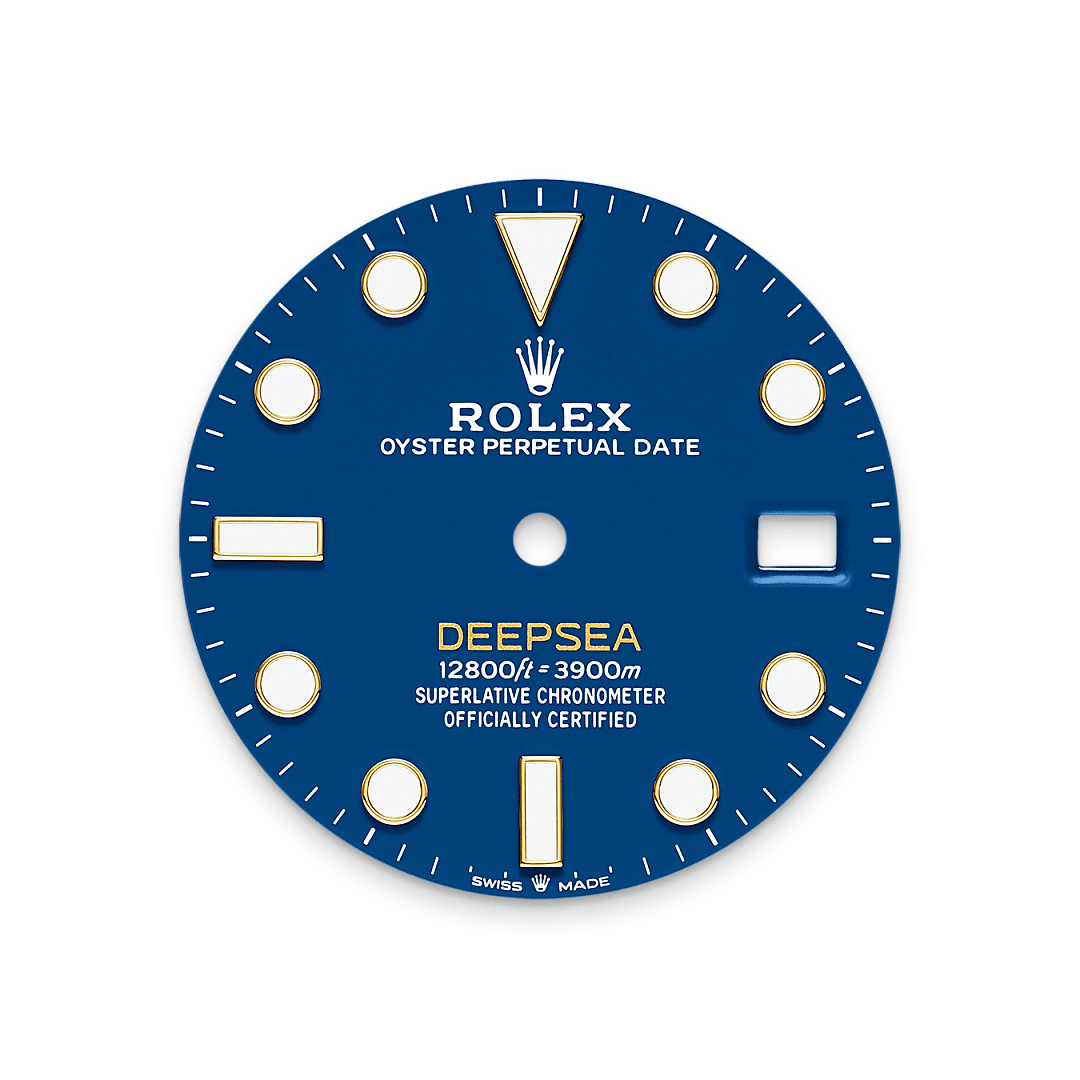 18캐럿 옐로우 골드 소재의 롤렉스 Rolex Deepsea 다이얼, M136668LB-0001 - 우노와치