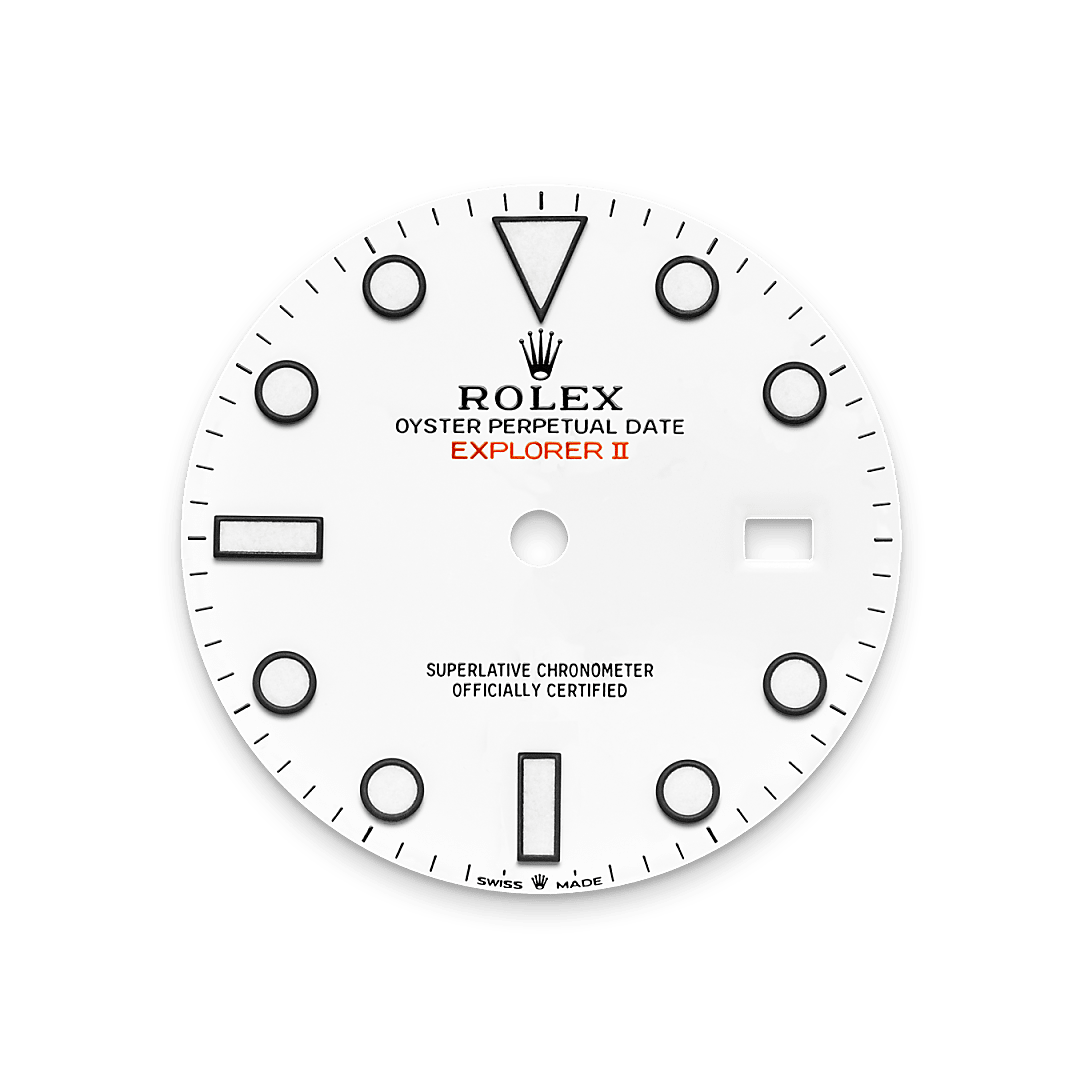 rolex Explorer II dial  in Oystersteel, M226570-0001 - Unowatch