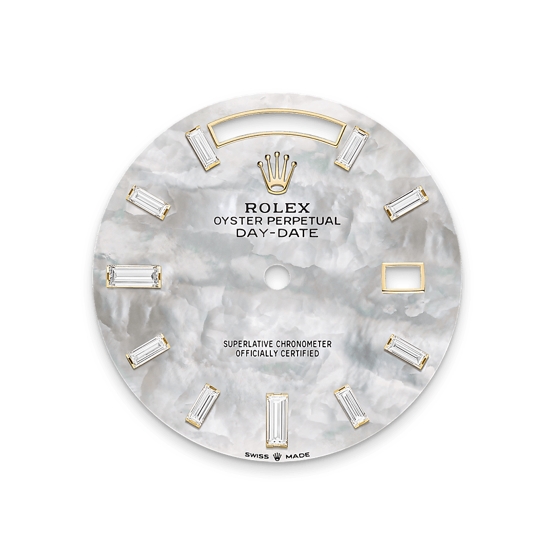 rolex Day-Date 40 dial in 18 ct yellow gold, M228238-0071 - Unowatch