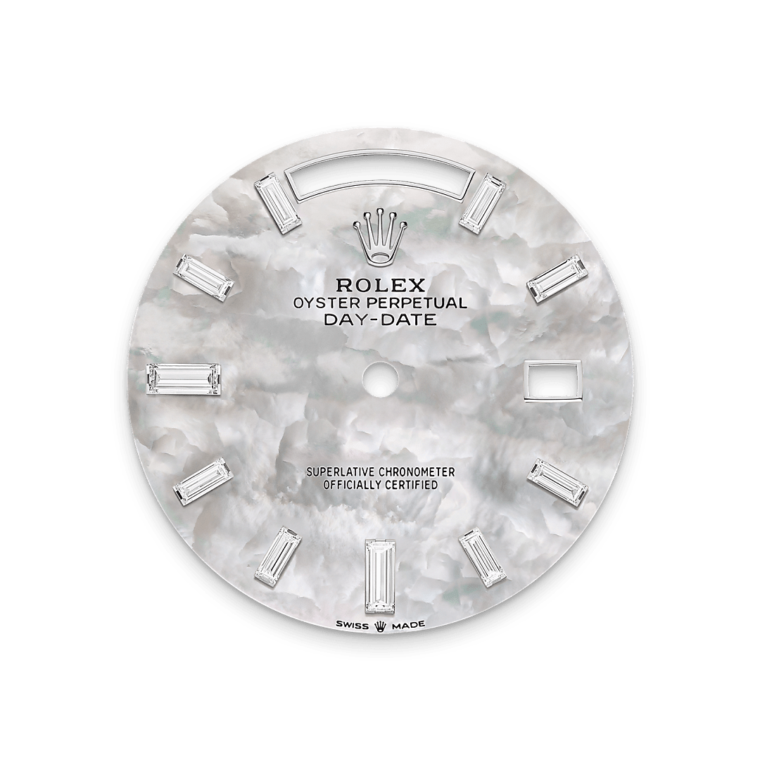 rolex Day-Date 40 dial in 18 ct white gold, M228239-0078 - Unowatch