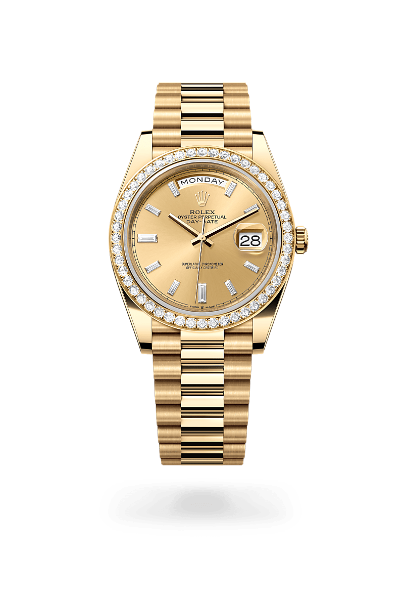 rolex DAY-DATE in 18 ct yellow gold, M228348RBR-0002 - Uno Watch