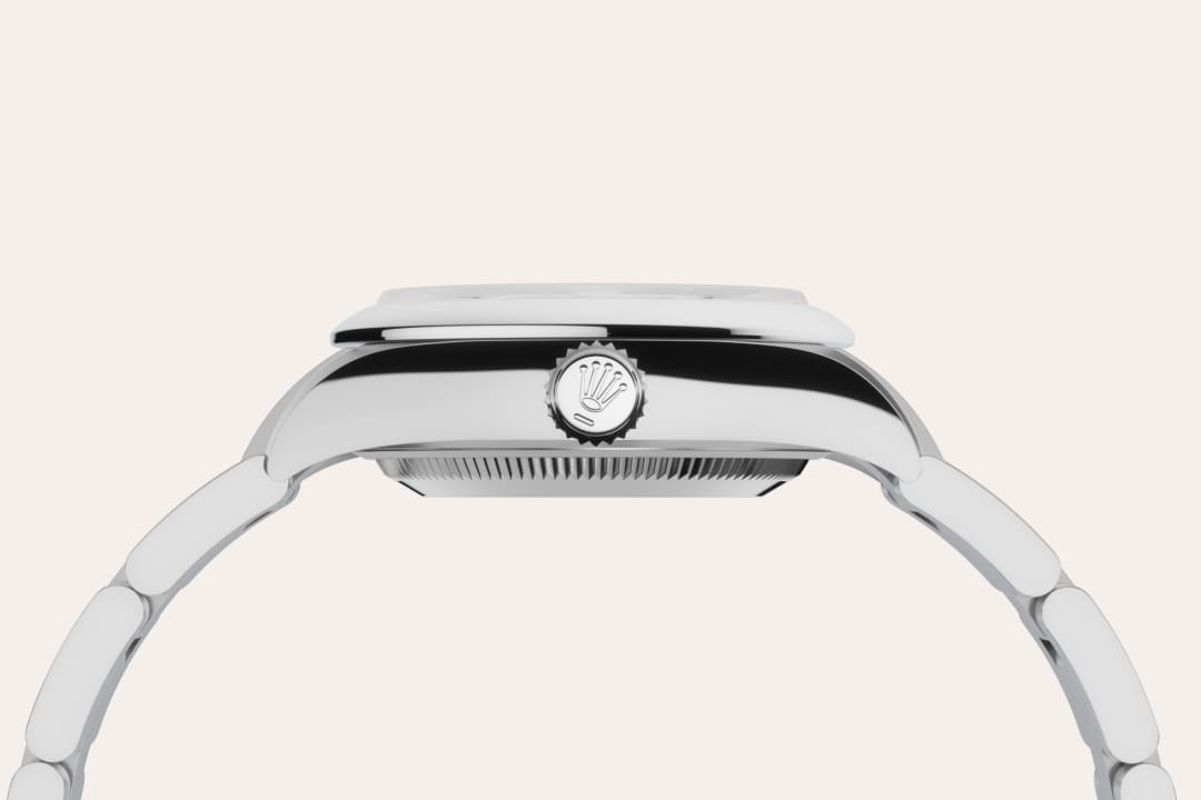 오이스터스틸 소재의 롤렉스 Oyster Perpetual 28 소재 및 크라운, M276200-0001 - 우노와치