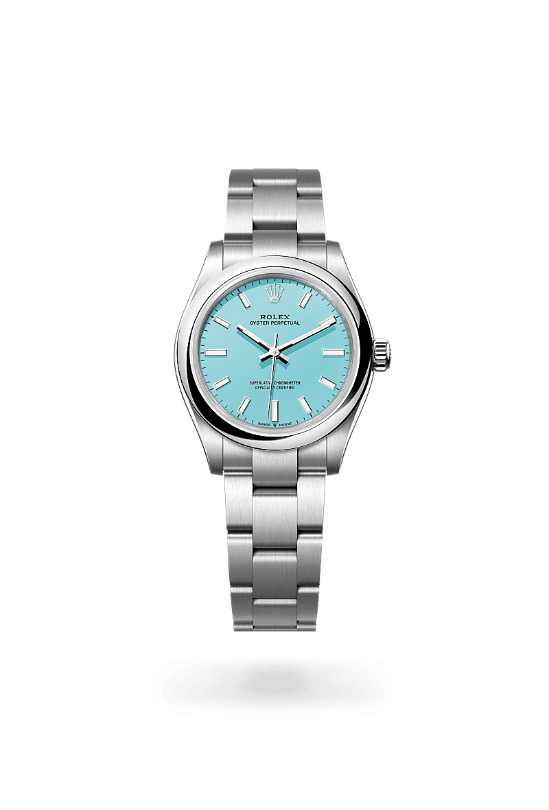 오이스터스틸 소재의 롤렉스 OYSTER PERPETUAL 정면, M277200-0007 - 우노와치