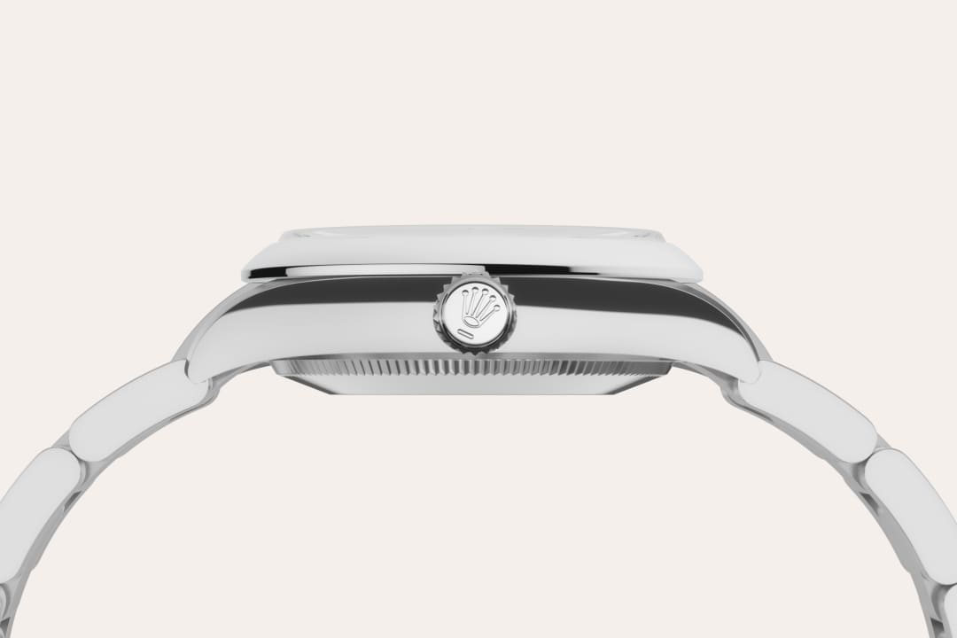 오이스터스틸 소재의 롤렉스 Oyster Perpetual 31 소재 및 크라운, M277200-0007 - 우노와치