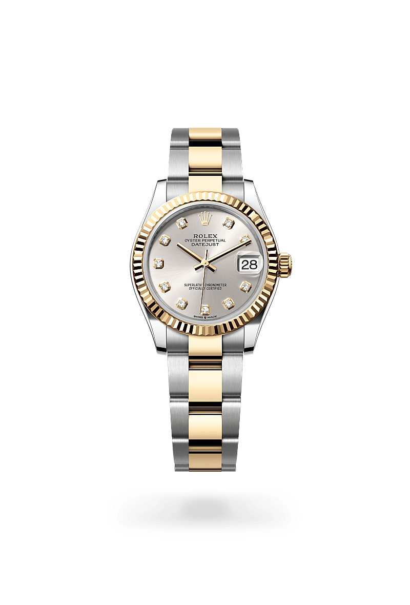 옐로우 롤레조 – 오이스터스틸과 옐로우 골드의 조합 소재의 롤렉스 DATEJUST 정면, M278273-0019 - 우노와치