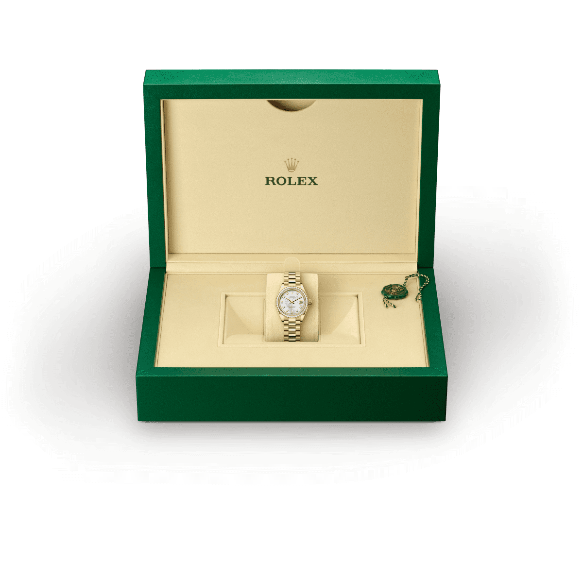 18캐럿 옐로우 골드 소재의 롤렉스 LADY-DATEJUST, M279138RBR-0015 - 우노와치