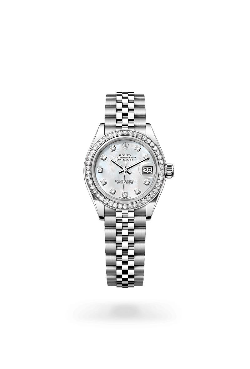 롤렉스LADY-DATEJUST 화이트 롤레조 – 오이스터스틸과 화이트 골드의 조합 ,M279384RBR-0011 - 우노와치