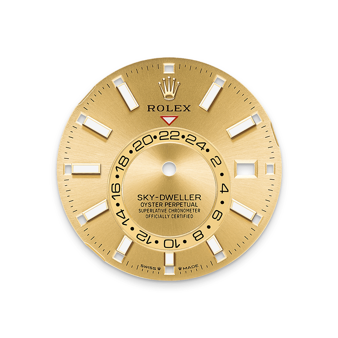 rolex Sky-Dweller dial in Yellow Rolesor - combination of Oystersteel and yellow gold, M336933-0001 - Unowatch