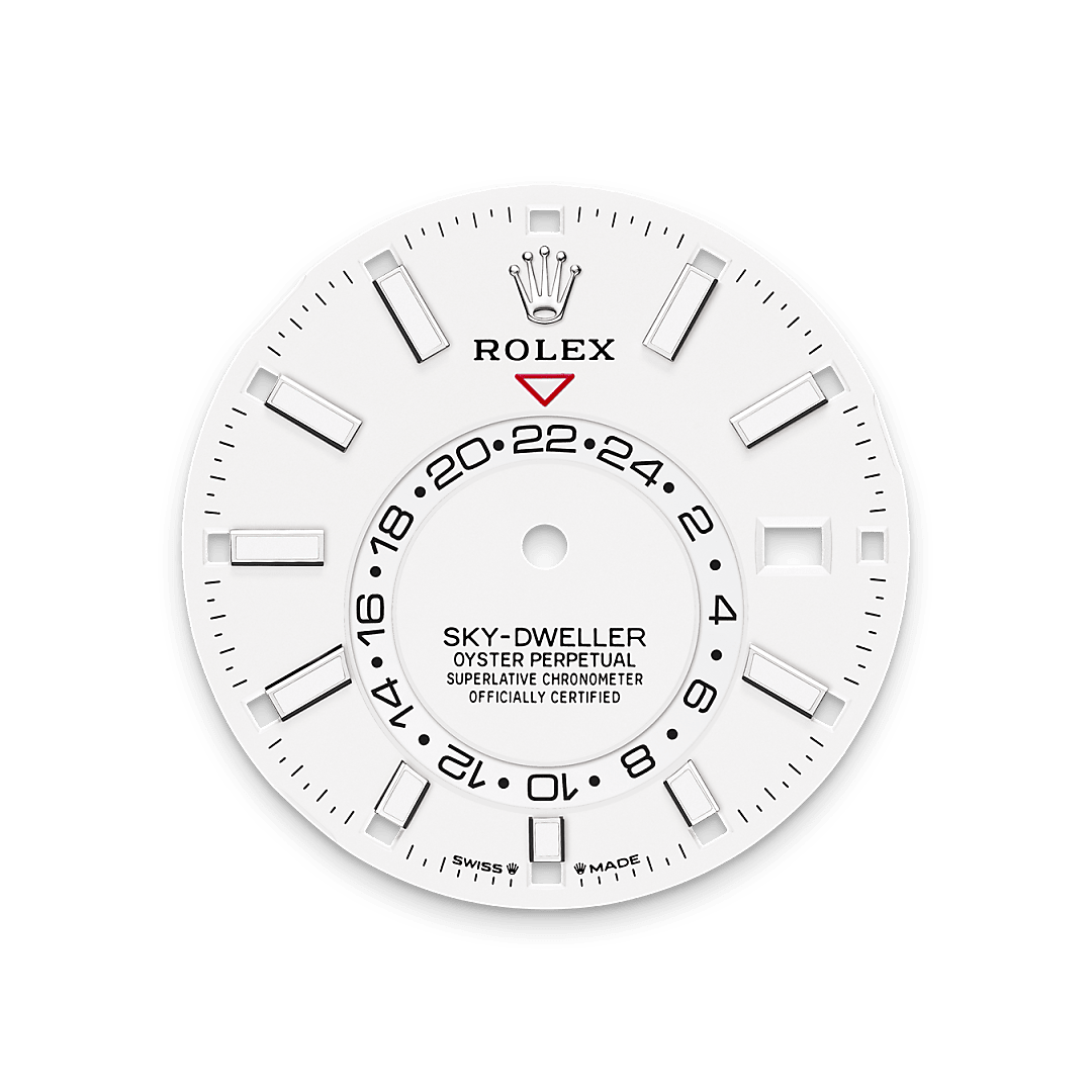 rolex Sky-Dweller dial in White Rolesor - combination of Oystersteel and white gold, M336934-0004 - Unowatch