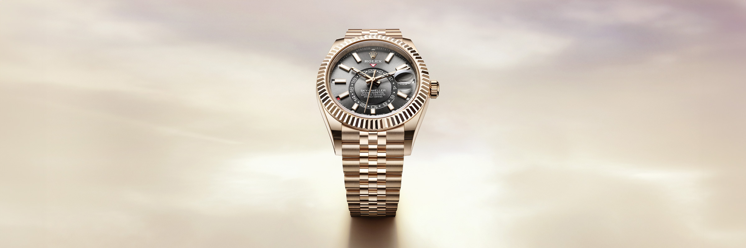 rolex SKY-DWELLER in White Rolesor - combination of Oystersteel and white gold, M336934-0004 - Unowatch